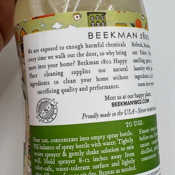Beekman 1802 Happy Place Fabric Freshener Concentrate Sweet Grass Scent 22oz - Picture 9 of 12
